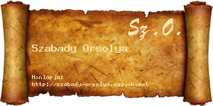 Szabady Orsolya névjegykártya